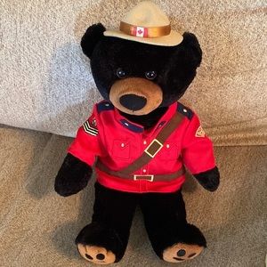 RCMP Stuffed Animal‎ Black Bear 8 inch Royal Canadian Mounted Police outfit